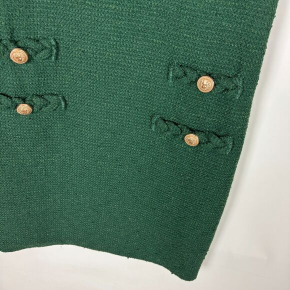 Tuckernuck Jackie Emerald Green Tweed Shift Mini Dress Women's XS - Picture 3 of 7